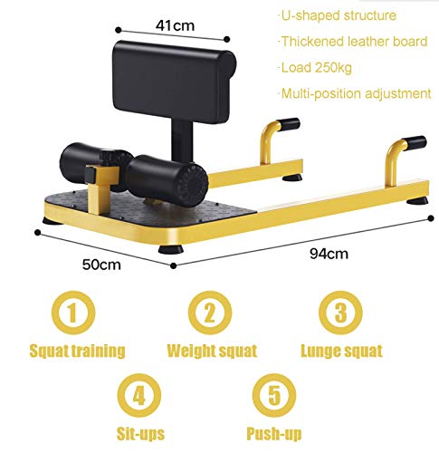 DSHUJC Máquina de Entrenamiento de Sentadillas, 5 en 1 con Altura Ajustable y Espuma Protectora, máquina de Sentadillas para Equipos de Ejercicio en el hogar, Silla ro DSHUJC Máquina de Entrenamiento de Sentadillas, 5 en 1 con Altura Ajustable y Espuma Protectora, máquina de Sentadillas para Equipos de Ejercicio en el hogar, Silla ro