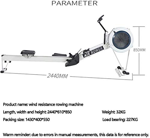 DSHUJC Máquina de Remo, Cadena de Acero de Control magnético de Resistencia al Viento, Máquina de Remo de Resistencia Brazo Abdominal para el Pecho Equipo de Fitness a