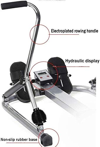 DSHUJC Máquina de Remo, Máquina de Remo hidráulica doméstica, Máquina de Remo de Resistencia Ajustable, Equipos de Remo multifuncionales