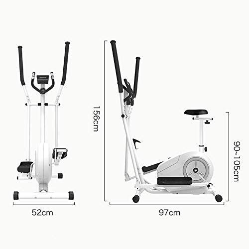 DSHUJC Máquina elíptica Bicicleta elíptica, Ajuste de Resistencia Giratorio de 8 velocidades, Máquina de Ejercicios Tres en uno, Volante silencioso de Control magnétic