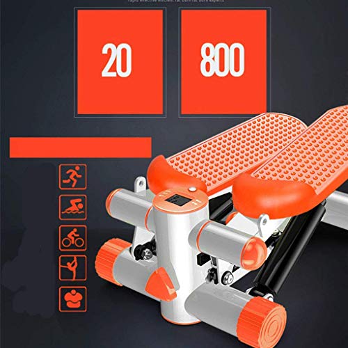 DSHUJC Swing Stepper, Step Adelgazamiento aeróbico, Equipo de Gimnasia, Trajes de Neopreno domésticos, Entrenamiento de Escalada para Correr, Caderas, Naranja