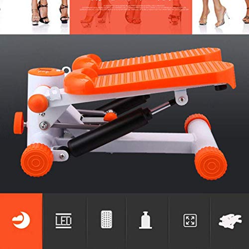 DSHUJC Swing Stepper, Step Adelgazamiento aeróbico, Equipo de Gimnasia, Trajes de Neopreno domésticos, Entrenamiento de Escalada para Correr, Caderas, Naranja