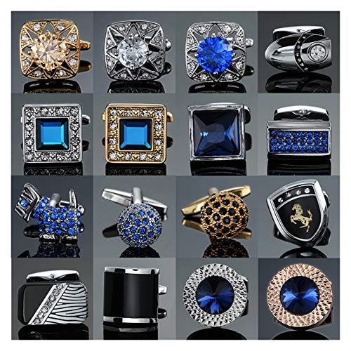 DSKLM Multifunción Nueva Camisa de Lujo Gemelos de Gemelos de joyería de Hombre de Alta Gama de Oro Plata de Metal Azul Rosa Corona Blanca de Gemelos de Cristal Accesorio (Metal Color : K1) DSKLM Multifunción Nueva Camisa de Lujo Gemelos de Gemelos de joyería de Hombre de Alta Gama de Oro Plata de Metal Azul Rosa Corona Blanca de Gemelos de Cristal Accesorio (Metal Color : K1)