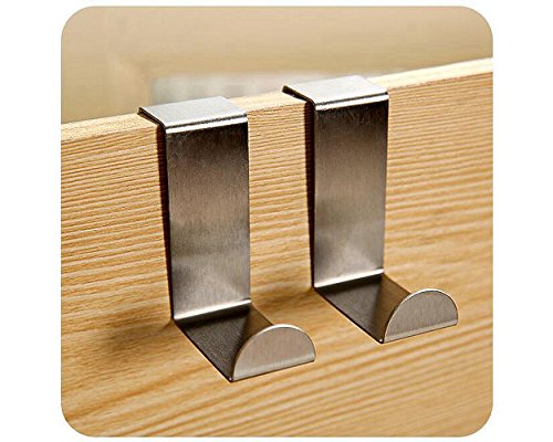 DSstyles Ganchos de puerta 6 piezas de acero inoxidable sobre ganchos de puerta Set ganchos de puerta gancho ganchos organizador para ganchos de almacenamiento en casa - plata DSstyles Ganchos de puerta 6 piezas de acero inoxidable sobre ganchos de puerta Set ganchos de puerta gancho ganchos organizador para ganchos de almacenamiento en casa - plata