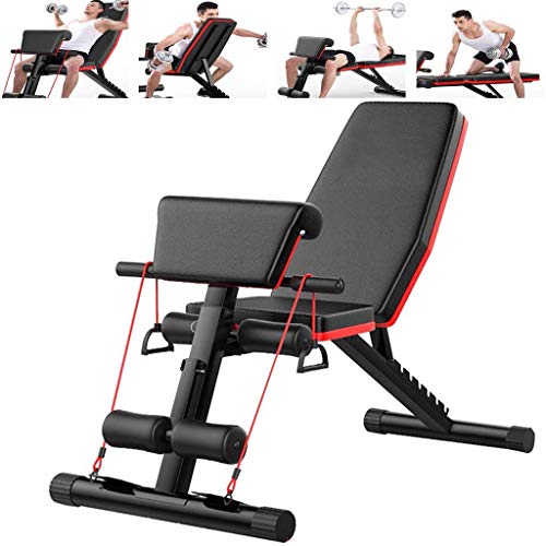 Du hui Gimnasio en casa Peso Ajustable Banco del Entrenamiento Plegable Bench, Ajustable con Mancuernas Benchs heces Romana Presidente se incorpora el Incline Abs Plana