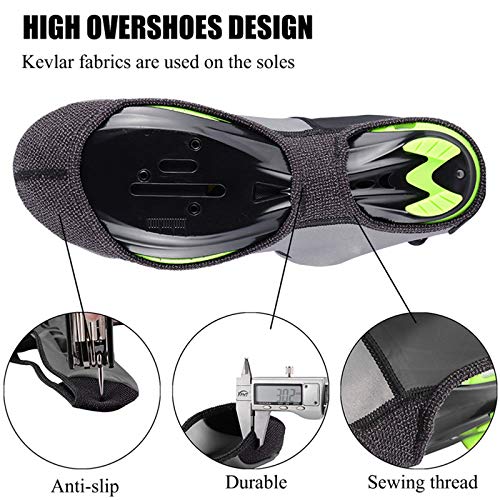 Duan hai rong Al Aire Libre Cubrezapatillas para Bicicleta de Carretera, Impermeables y A Prueba de Viento, Cubrebotas Reflectantes para Bicicleta de Invierno MTB para Hombres y Mujeres Unisexo