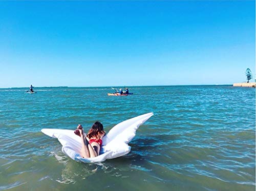 DUANYR-Swimming Ring ala de ángel Piscina de natación Flotador Inflable, Anillo de natación Fila Flotante Cama Flotante Cama de Agua Alas de ángel Montaje en Verano Sala de baño para Adultos y niños