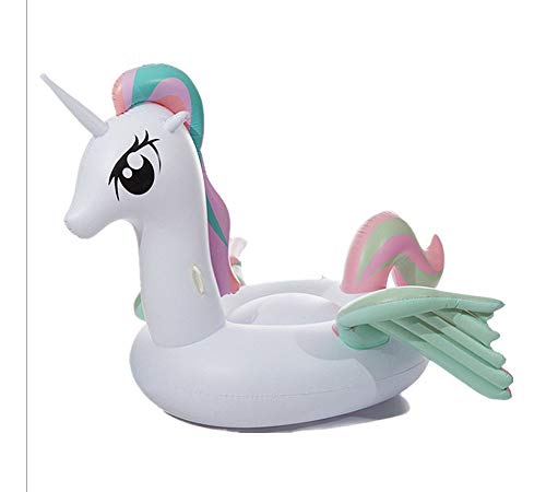 DUANYR-Swimming Ring Color Gigante ala Unicornio Inflable Adulto Flotante, Piscina Juguetes Tumbonas Colchoneta de Playa Cama de Agua Carga 200 KG (Color: Blanco, Tamaño: 265 * 220 * 165cm) DUANYR-Swimming Ring Color Gigante ala Unicornio Inflable Adulto Flotante, Piscina Juguetes Tumbonas Colchoneta de Playa Cama de Agua Carga 200 KG (Color: Blanco, Tamaño: 265 * 220 * 165cm)