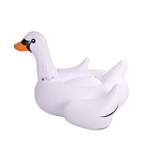 DUANYR-Swimming Ring Flotación Inflable del Cisne Blanco Gigante, Agua Inflable Flotación del Cisne Blanco Adulta Monte Adulto Anillo de natación Agua Ocio Juego Foto Adecuado para Piscina/Fiesta