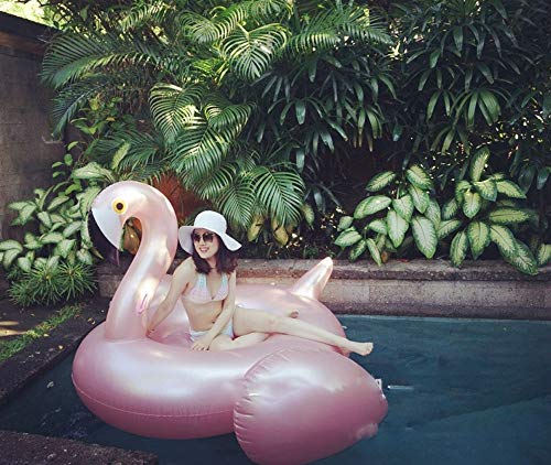 DUANYR-Swimming Ring Gigante Inflable Flotante Flamingo Verano Juguete Inflable Flamenco Piscina Flotador Flotador de Agua Paseo en Billar en la Piscina Novedad Juguete de Playa