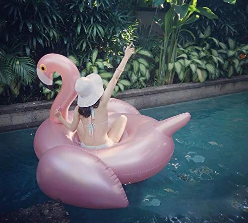 DUANYR-Swimming Ring Gigante Inflable Flotante Flamingo Verano Juguete Inflable Flamenco Piscina Flotador Flotador de Agua Paseo en Billar en la Piscina Novedad Juguete de Playa