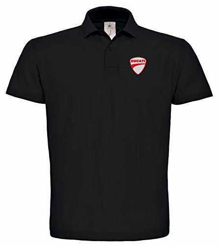 Ducati Biker Motorrad Race Negro Polo Bordado súper una Primera algodón - 050 (L)