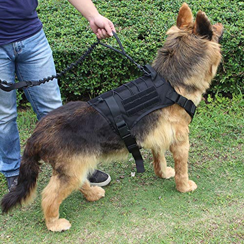 Ducomi Arnés Táctico Militar para Perro K9, Perros de Entrenamiento y de Trabajo - Arnés Chaleco para Perros Medianos, Grandes, Pastor Alemán, Pitbull, Rottweiler (Camo, M)