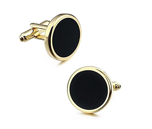 Ducomi - Conjunto de Gemelos y 6 Botones de Camisa para Hombres - Accesorio Elegante Ideal para Reuniones de Negocios y Ocasiones Especiales (Gold/Black) Ducomi - Conjunto de Gemelos y 6 Botones de Camisa para Hombres - Accesorio Elegante Ideal para Reuniones de Negocios y Ocasiones Especiales (Gold/Black)