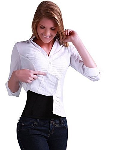 Ducomi Faja Reductora Mujer - Camisetas Sauna Adelgazante - Ajustada para Lograr una Silueta Abdomen Plano - Ideal Mientras se Practica Deporte y en la Vida Cotidiana (M, Negro)