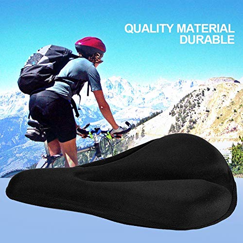 Ducomi Funda para sillín de bicicleta con almohadilla de gel acolchada, ergonómica y suave, para pedalear sin dolor, bicicleta estática, spinning, bicicletas de carreras y ciudad, (Red)