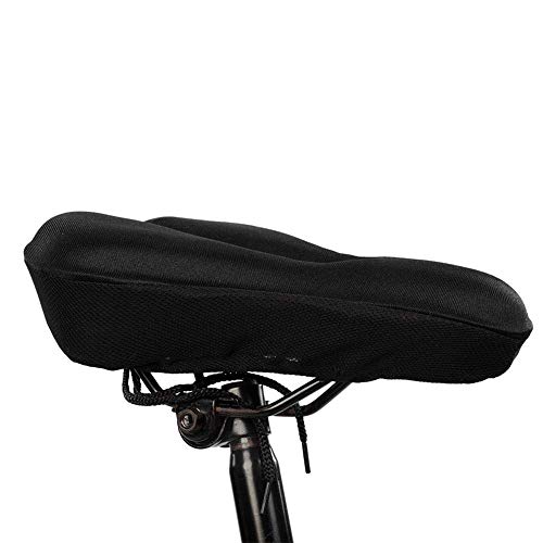 Ducomi Funda para sillín de bicicleta con almohadilla de gel acolchada, ergonómica y suave, para pedalear sin dolor, bicicleta estática, spinning, bicicletas de carreras y ciudad, (Red)
