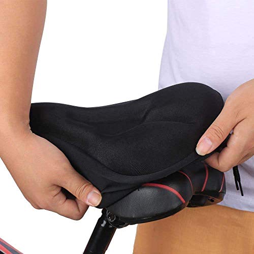 Ducomi - Funda para sillín de bicicleta con almohadilla de gel acolchada, ergonómica y suave para pedalear sin dolor, para bicicleta de carreras, ciudad, spinning (Purple)