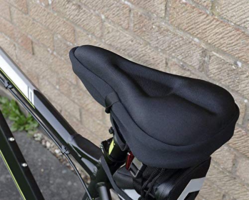 Ducomi - Funda para sillín de bicicleta con almohadilla de gel acolchada, ergonómica y suave para pedalear sin dolor, para bicicleta, spinning, bicicletas de carreras y ciudades (Pink)