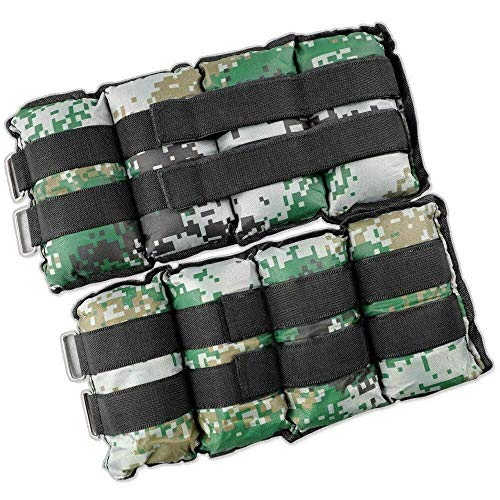 Ducomi Juri - Soft Pesos para Tobillos y Muñecas - Ideal para Deportes y Actividad Física - Mejora el Tono Muscular de Las Extremidades Inferiores y Superiores (Camo, 2 x 5 kg)