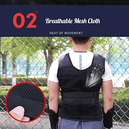 Ducomi Lee Chaleco de Peso Ajustable - Chaleco de Peso con Bolsas para Placas de Peso de Metal - Fitness, Entrenamiento de Gimnasio, Chalecos con Peso, Tracciones de Corpiño Pesado (0-5 kg)