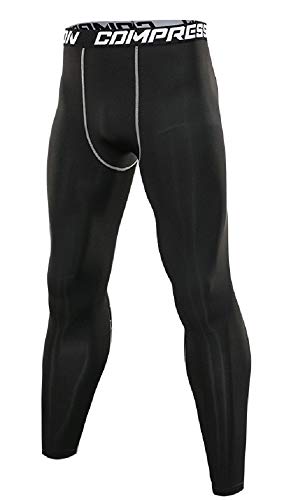 Ducomi Leggings de Compresión para Hombre - Parte Inferior de Yoga Elástica y Adelgazante - Pantalones Deportivos para Moldear el Cuerpo - Gimnasio Ejercicio Correr Mallas de Entrenamiento - S