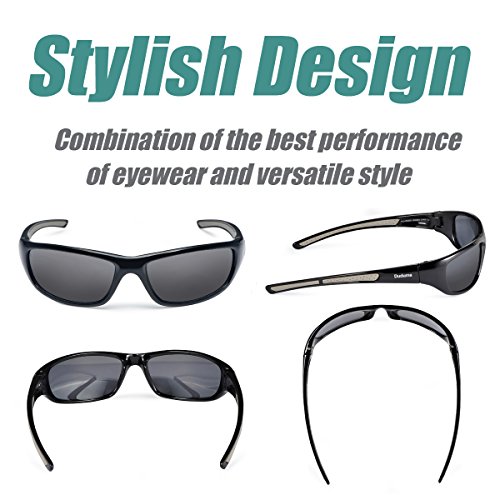 Duduma Gafas de Sol Deportivas Polarizadas Para Hombre Perfectas Para Esquiar Golf Correr Ciclismo TR8116 Súper Liviana Para Hombre y Para Mujer (marco negro con lente negro) Duduma Gafas de Sol Deportivas Polarizadas Para Hombre Perfectas Para Esquiar Golf Correr Ciclismo TR8116 Súper Liviana Para Hombre y Para Mujer (marco negro con lente negro)