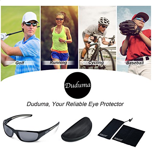 Duduma Gafas de Sol Deportivas Polarizadas Para Hombre Perfectas Para Esquiar Golf Correr Ciclismo TR8116 Súper Liviana Para Hombre y Para Mujer (marco negro con lente negro) Duduma Gafas de Sol Deportivas Polarizadas Para Hombre Perfectas Para Esquiar Golf Correr Ciclismo TR8116 Súper Liviana Para Hombre y Para Mujer (marco negro con lente negro)