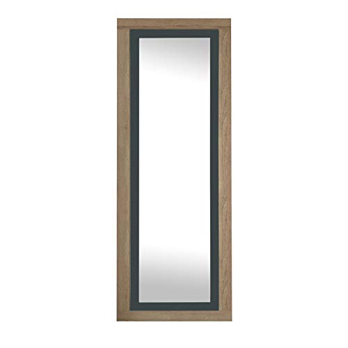 duehome HomeSouth - Espejo de Pared, Mural con Luna Modelo Lara, Acabado en Color Cambria y Grafito, Medidas: 180 cm (Alto) x 60 cm (Ancho) x 3,5 cm (Fondo) duehome HomeSouth - Espejo de Pared, Mural con Luna Modelo Lara, Acabado en Color Cambria y Grafito, Medidas: 180 cm (Alto) x 60 cm (Ancho) x 3,5 cm (Fondo)