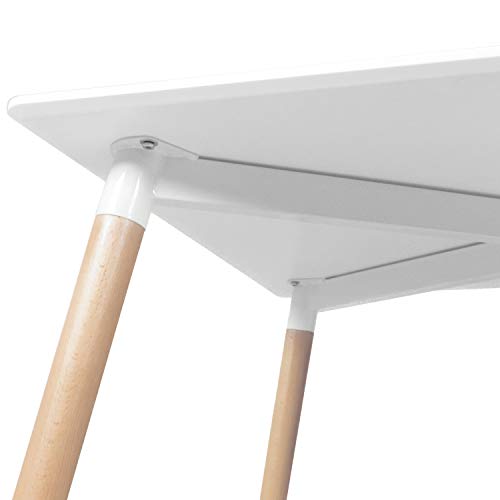 duehome - Mesa de Comedor, Mesa Rectangular Fija, Mesa de Salon, Cocina o Comedor, Estructura en madera, Acabado Blanco, Modelo Suecia, Medidas: 120 cm (Largo) x 80 cm (Ancho) x 74,5 cm (Alto) duehome - Mesa de Comedor, Mesa Rectangular Fija, Mesa de Salon, Cocina o Comedor, Estructura en madera, Acabado Blanco, Modelo Suecia, Medidas: 120 cm (Largo) x 80 cm (Ancho) x 74,5 cm (Alto)