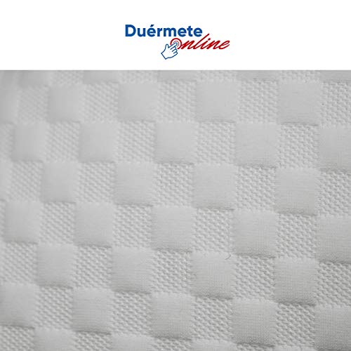 Duérmete Online - Almohada Cervical Mariposa Espuma Viscoelástica | Forma Anatómica y Ortopédica para Dormir de Lado | Protección antiácaros | Funda Termorreguladora, Blanco, 59 x 45 x 12 cm