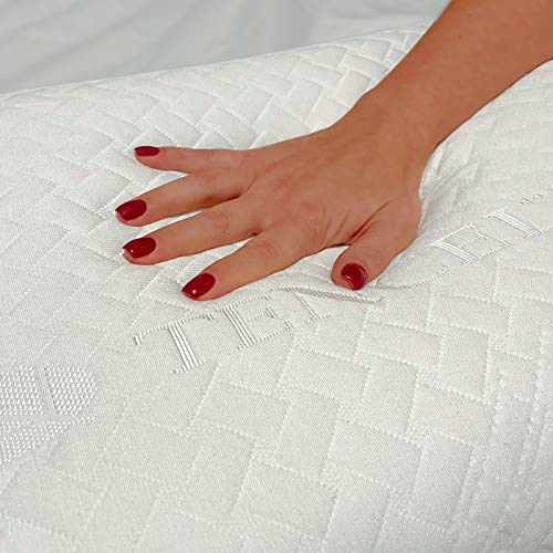 Duérmete Online Almohada Viscoelástica Nature Tencel | Máximo Confort y Excelente Adaptabilidad | Funda Lavable Termorreguladora, Anti-ácaros e Hipoalergénica, 70x40 cm