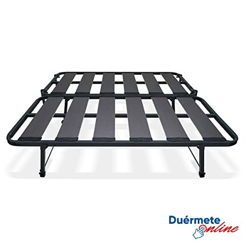 Duérmete Online - Cama Nido Completat, Láminas Anchas, Reforzada, Sistema Anti-Ruido, color Gris, 90 x 190