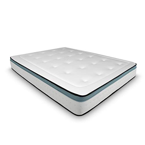 Duérmete Online Colchón Viscoelástico Bio MAX con Viscogel | Firme y Confortable | Anti-ácaros e Hipoalergénico, 150 x 190 Duérmete Online Colchón Viscoelástico Bio MAX con Viscogel | Firme y Confortable | Anti-ácaros e Hipoalergénico, 150 x 190