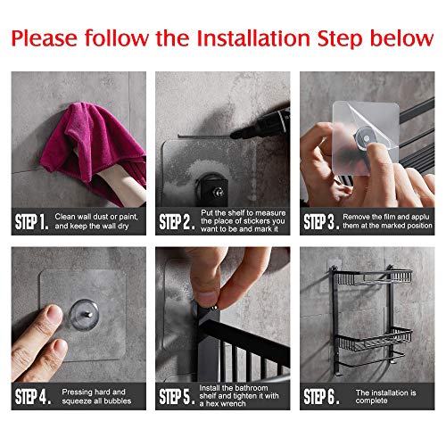 DUFU Estante de Baño de Aluminio Antioxidante Organizador Estante de Ducha de 2 Niveles sin Perforación con Ganchos Toallero y Jabonera Montado en Pared Estantería para Baño con Autoadhesivos DUFU Estante de Baño de Aluminio Antioxidante Organizador Estante de Ducha de 2 Niveles sin Perforación con Ganchos Toallero y Jabonera Montado en Pared Estantería para Baño con Autoadhesivos