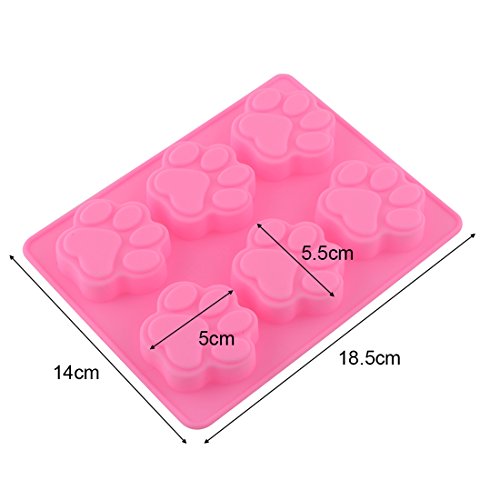 Dulce encantador de múltiples funciones de la pata del perro de silicona del molde del cubo de hielo de la torta del jabón molde de la hornada de la cocina Accessoriess Dulce encantador de múltiples funciones de la pata del perro de silicona del molde del cubo de hielo de la torta del jabón molde de la hornada de la cocina Accessoriess