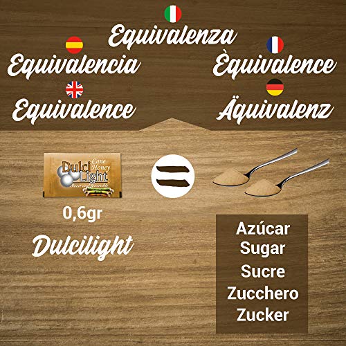 DULCI LIGHT DULCE Y FAVORABLE MIEL DE CAĂA MORENO EDULCORANTE GRANULADO NATURAL de azĂșcar de caña integral con el sabor del azĂșcar Moreno integral o panela 500+100 TOTAL 600 Sobres DULCI LIGHT DULCE Y FAVORABLE MIEL DE CAĂA MORENO EDULCORANTE GRANULADO NATURAL de azĂșcar de caña integral con el sabor del azĂșcar Moreno integral o panela 500+100 TOTAL 600 Sobres