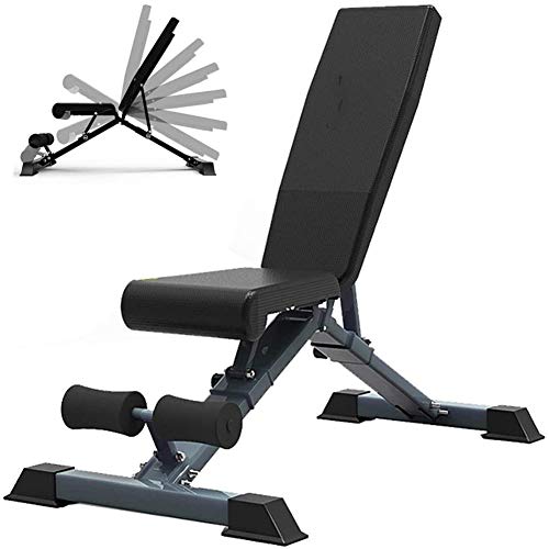 DULPLAY Mancuerna Banco De Pesas,Aptitud Banco De Ejercicios Banco De Entrenamiento Flat Fly Weight Press Fitness Multi-propósito para Home Gym Negro