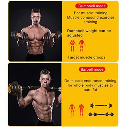 Dumbbells Juego de Mancuernas de Pesas Ajustables, Juego de Pesas de Pesas Libres de Hierro Fundido 3 en 1 con Varilla de conexión para Entrenamiento de Ejercicios en el hogar, Gimnasio y Oficina Dumbbells Juego de Mancuernas de Pesas Ajustables, Juego de Pesas de Pesas Libres de Hierro Fundido 3 en 1 con Varilla de conexión para Entrenamiento de Ejercicios en el hogar, Gimnasio y Oficina