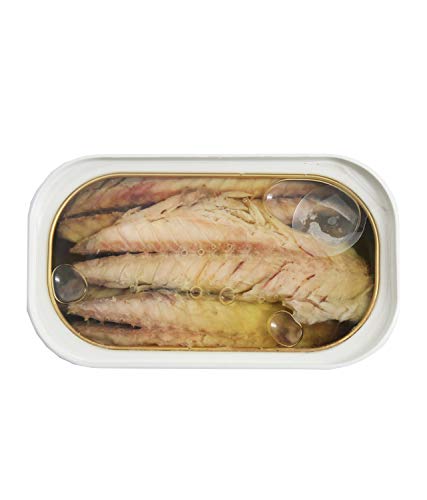 Dumón - 16 unidades de 115 gr de Filetes de Caballa en Aceite de Oliva, Exclusivo Formato Transparente, Abre Fácil, Conservas de Pescado en lata Alto en Proteínas y Omega 3