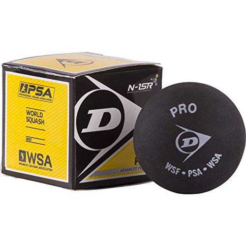 Dunlop D SB Pro 12X1Bbx - Pelotas de Squash, Talla única, Color Negro y Amarillo