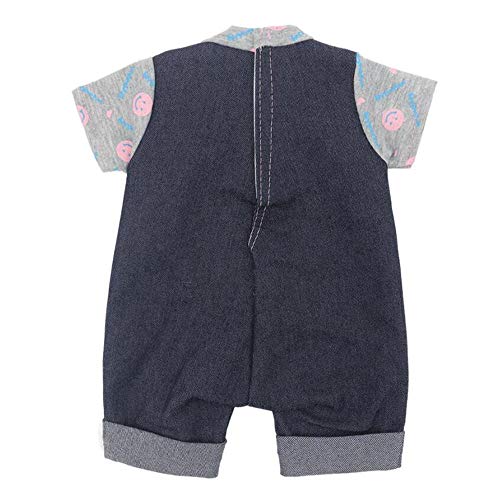 DUORUI Ropa de MuƱeca Vestido Jeans Mono con Camiseta para MuƱeca New Born Baby de 18 Pulgadas DUORUI Ropa de MuƱeca Vestido Jeans Mono con Camiseta para MuƱeca New Born Baby de 18 Pulgadas