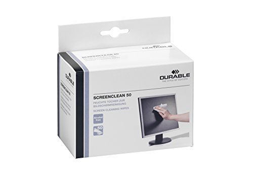 Durable 578702 Toallitas húmedas de limpieza, 50 piezas, para Pantalla/Monitor, blancas Durable 578702 Toallitas húmedas de limpieza, 50 piezas, para Pantalla/Monitor, blancas