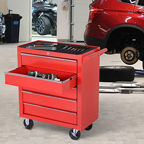 DURHAND Caja Taller Carro de Herramientas con Ruedas Cerradura tipo Mueble de Almacenamiento para Taller Garaje y Hogar Chapa de Acero 69x33x75cm Rojo DURHAND Caja Taller Carro de Herramientas con Ruedas Cerradura tipo Mueble de Almacenamiento para Taller Garaje y Hogar Chapa de Acero 69x33x75cm Rojo