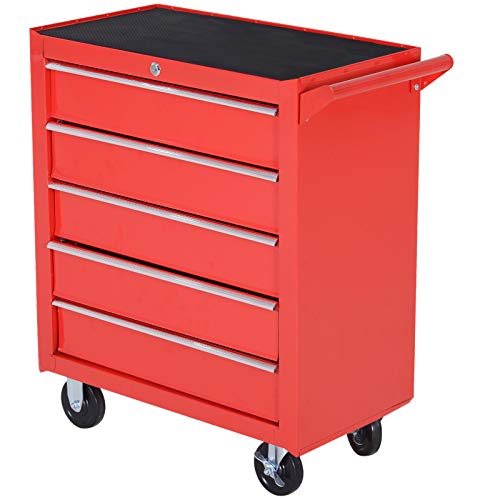 DURHAND Caja Taller Carro de Herramientas con Ruedas Cerradura tipo Mueble de Almacenamiento para Taller Garaje y Hogar Chapa de Acero 69x33x75cm Rojo DURHAND Caja Taller Carro de Herramientas con Ruedas Cerradura tipo Mueble de Almacenamiento para Taller Garaje y Hogar Chapa de Acero 69x33x75cm Rojo