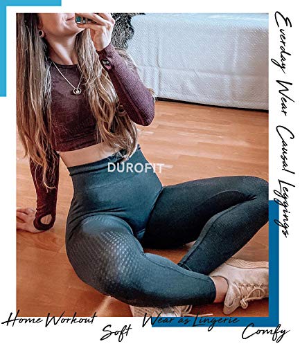 DUROFIT Pantalones Deportivos Leggings Y Medias Deportivas Pantalones De Yoga Pantalones De Fitness Mallas De Deporte De Mujer Negro M