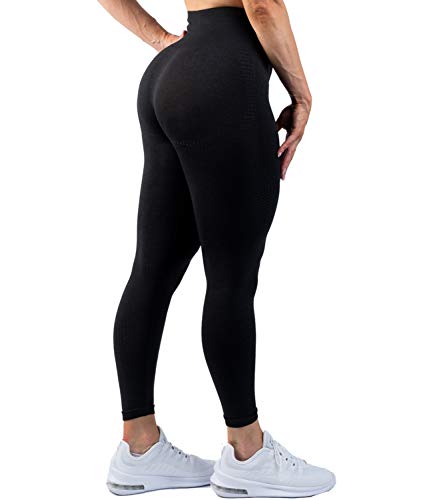 DUROFIT Pantalones Deportivos Leggings Y Medias Deportivas Pantalones De Yoga Pantalones De Fitness Mallas De Deporte De Mujer Negro M