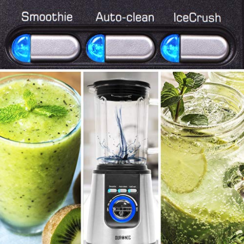 Duronic Bl1200T Batidora de Vaso 1200W con Jarra de 1,8L y Cuchillas Inoxidables ”“ Función Smoothie, Limpieza o Pulse y Picar Hielo Para Batidos, Zumos, Gazpacho y Bebidas Caseras Duronic Bl1200T Batidora de Vaso 1200W con Jarra de 1,8L y Cuchillas Inoxidables ”“ Función Smoothie, Limpieza o Pulse y Picar Hielo Para Batidos, Zumos, Gazpacho y Bebidas Caseras