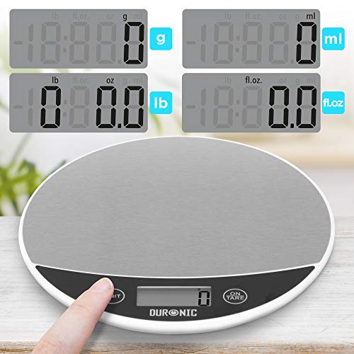 Duronic KS3000 Báscula de cocina digital de 18 cm diametro – Pantalla LDC con lectura de dígitos fácil – Peso máximo 5 kg – Bol de 1.5l – Función tara – Mide en gr, lb, oz y ml - Color negro Duronic KS3000 Báscula de cocina digital de 18 cm diametro – Pantalla LDC con lectura de dígitos fácil – Peso máximo 5 kg – Bol de 1.5l – Función tara – Mide en gr, lb, oz y ml - Color negro