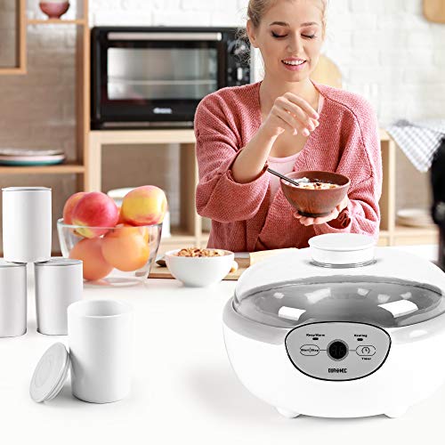 Duronic YM2 Yogurtera con Temporizador 20 W con 8 Tarros para Yogurtera de 125 ml, Panel de Control, Autoapagado, Máquina para Elaboración de Yogur Natural, Yogur Casero y Postres Tapa Transparente Duronic YM2 Yogurtera con Temporizador 20 W con 8 Tarros para Yogurtera de 125 ml, Panel de Control, Autoapagado, Máquina para Elaboración de Yogur Natural, Yogur Casero y Postres Tapa Transparente